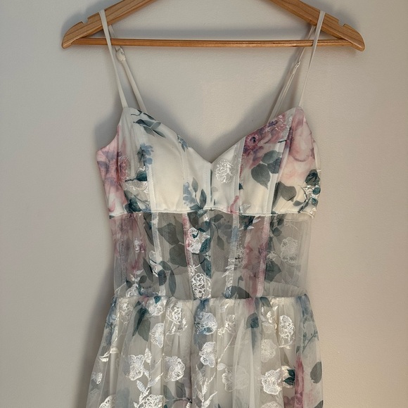 Windsor Floral White and Pink Dress - Picture 7 of 14